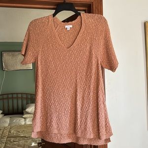Rust colored sweater. New, worn once. 62% cotton, 38% acrylic